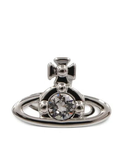 Vivienne Westwood Orb Stud Earring In Gray