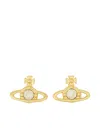 Vivienne Westwood Orb Stud Earrings In Gold
