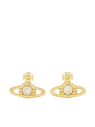 Vivienne Westwood Orb Stud Earrings In Gold