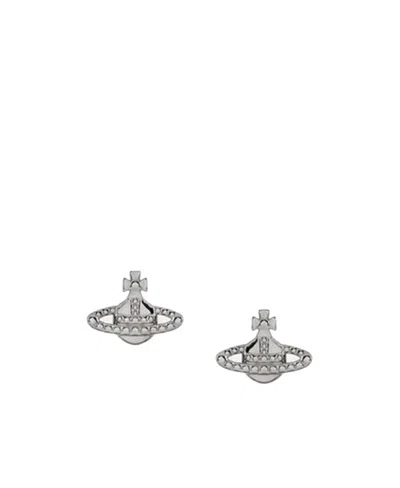 Vivienne Westwood Orb Stud Earrings In Gray