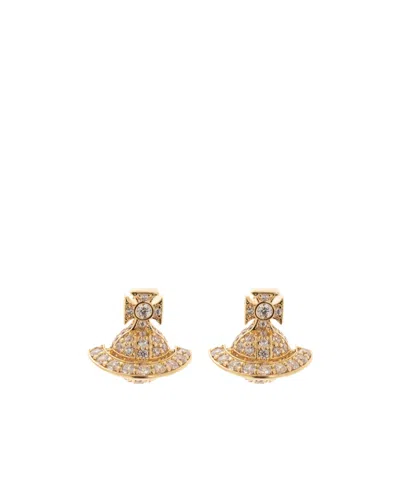 Vivienne Westwood Orb Stud Earrings In Yellow