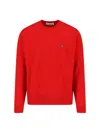 Vivienne Westwood Knit Sweater Crew Neck Ribbed Cuffs Hem In Red