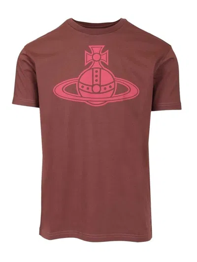 VIVIENNE WESTWOOD ORB T-SHIRT - BORDEAUX