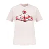 Vivienne Westwood Crew Neck Graphic Print Short Sleeves Top In Pink