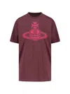 Vivienne Westwood Graphic Print Crew Neck Short Sleeve Top In Red