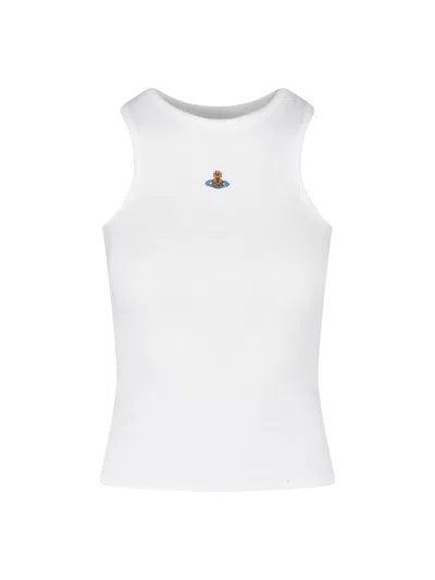 Vivienne Westwood Orb Tank Top In White