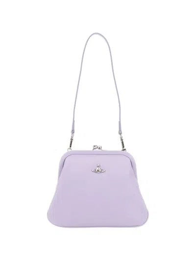 Vivienne Westwood Orb Trapeze Clutch Bag In White