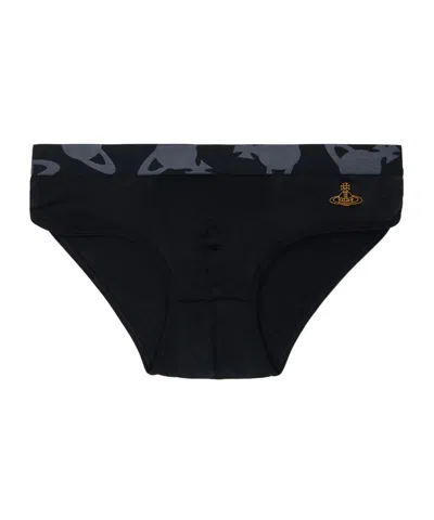 Vivienne Westwood Orb Waistband Briefs In Black