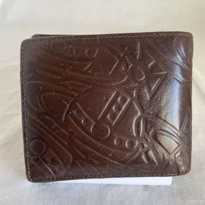 Pre-owned Vivienne Westwood Orb Wallet In Brown