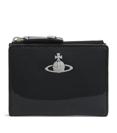 Vivienne Westwood Orb Zipped Card Holder In Black