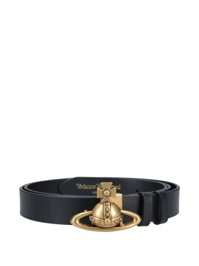 Vivienne Westwood Orb-buckle Belt In Purple
