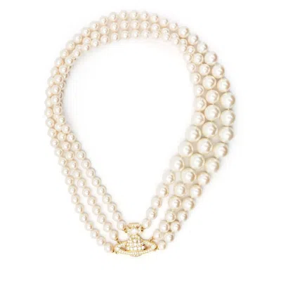 Vivienne Westwood Orb-detail Pearl Necklace In Neutral
