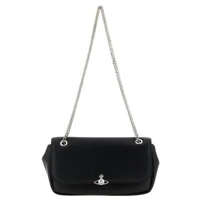 Pre-owned Vivienne Westwood Orb-embellished Chain Shoulder Bag � Black