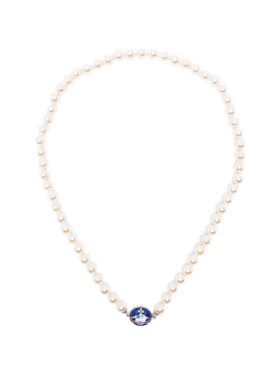 Vivienne Westwood Orb-embellishment Necklace In Metallic