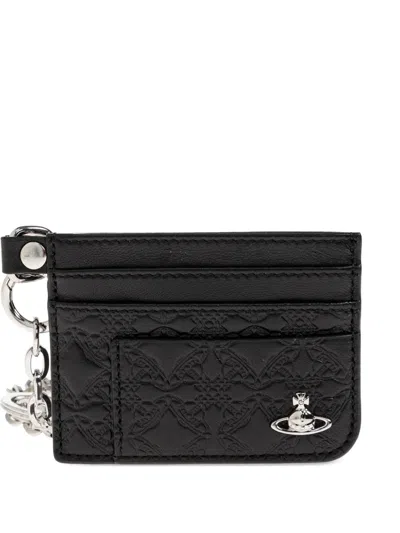 Vivienne Westwood Orb-embossed Leather Cardholder In Black