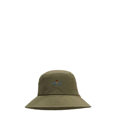 Vivienne Westwood Orb-embroidered Adventure Hat In Pink