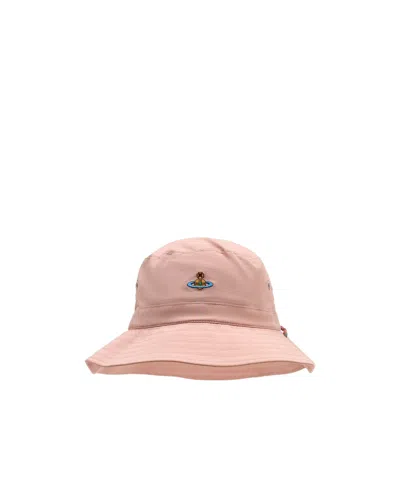 Vivienne Westwood Orb-embroidered Adventure Hat In Pink