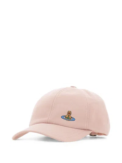 Vivienne Westwood Orb-embroidered Baseball Cap In Pink