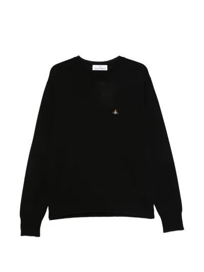 Vivienne Westwood Black Alex Round Neck Sweater In Aw26-n401 Black