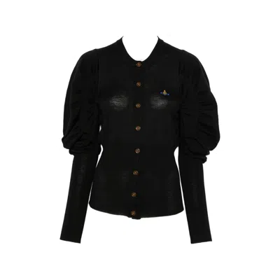Vivienne Westwood Orb-embroidered Wool Sweater In Black