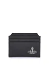 Vivienne Westwood Orbit Card Holder In Black