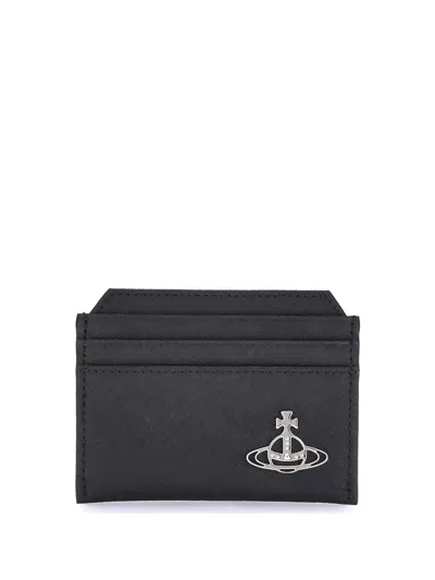Vivienne Westwood Orbit Card Holder In Black