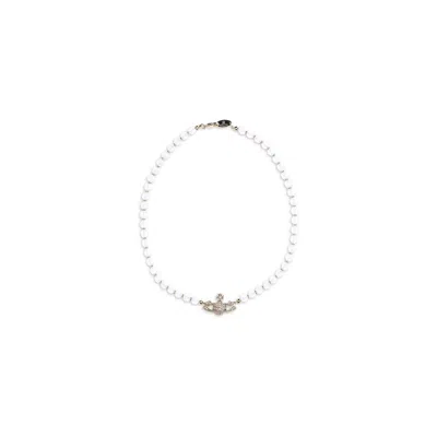 Vivienne Westwood Orbit Choker Necklace In Silver