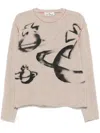 Vivienne Westwood Mens Orbit Crewneck Wool And Cashmere-blend Jumper Oatmeal In Brown