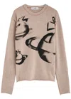 Vivienne Westwood "orbit" Crew Neck Sweater In Beige