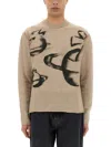 Vivienne Westwood "orbit" Crew Neck Sweater In Multi