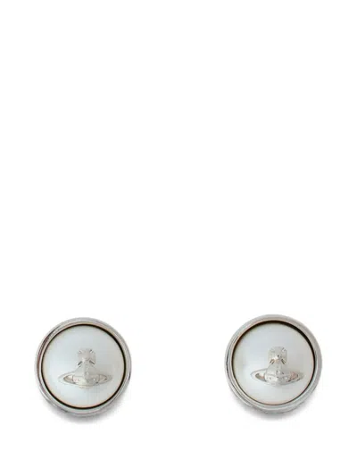 Vivienne Westwood Orb-motif Stud Earrings In Metallic