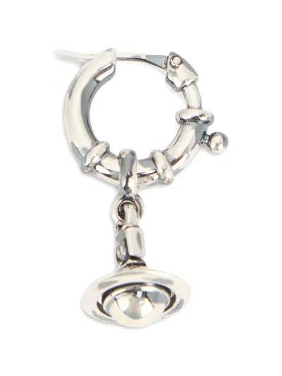 Vivienne Westwood Orb-pendant Earing In Silver