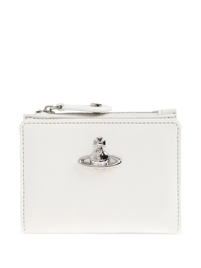 Vivienne Westwood Orb-plaque Bifold Wallet In White