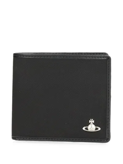 Vivienne Westwood Orb-plaque Billfold Wallet In Black