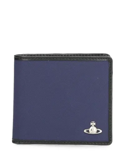 Vivienne Westwood Orb-plaque Billfold Wallet In Blue