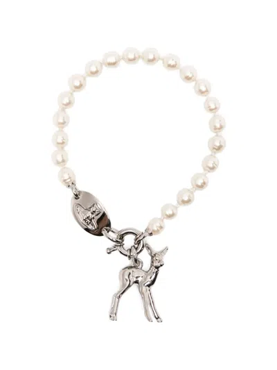 Vivienne Westwood Orb-plaque Bracelet In White