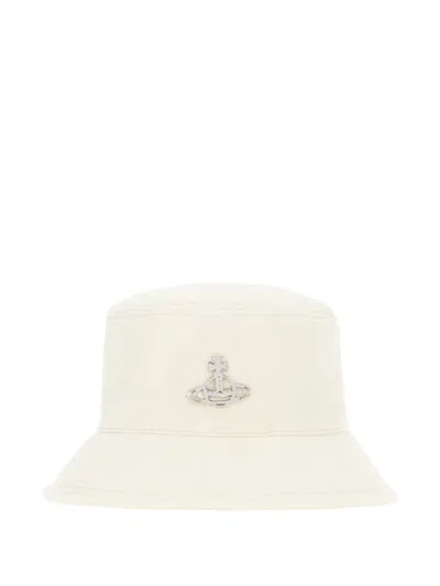 Vivienne Westwood Orb-plaque Bucket Hat In Neutral