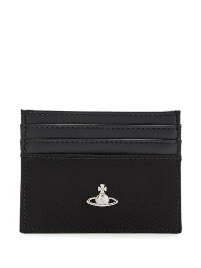 Vivienne Westwood Orb-plaque Card Holder In Black