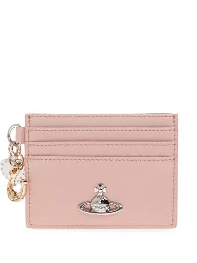 Vivienne Westwood Orb-plaque Charm-detail Card Holder In Pink