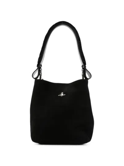 Vivienne Westwood Orb-plaque Leather Bucket Bag In Pink