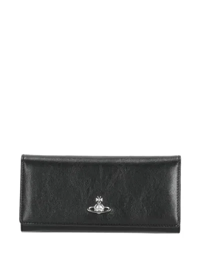 Vivienne Westwood Orb-plaque Wallet In Black