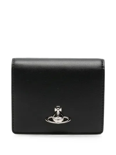 Vivienne Westwood Orb-plaque Wallet In Black