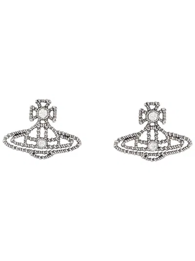 Vivienne Westwood Mini Coretta Earrings In Metallic