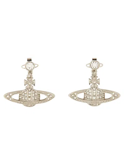 Vivienne Westwood Orecchini "mini Bas Relief" In White