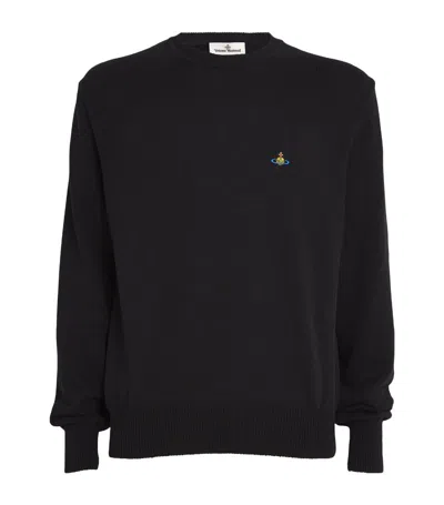 Vivienne Westwood Organic Cotton-cashmere Mini Orb Sweater In Black