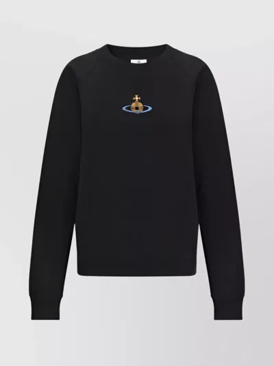 Vivienne Westwood Organic Cotton Raglan Sweatshirt In Black