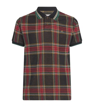 VIVIENNE WESTWOOD ORGANIC COTTON TARTAN POLO SHIRT
