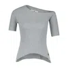 Vivienne Westwood Asymmetrical-ribbed T-shirt In Gray