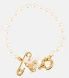 Vivienne Westwood Orietta Embellished Bracelet In Neutrals