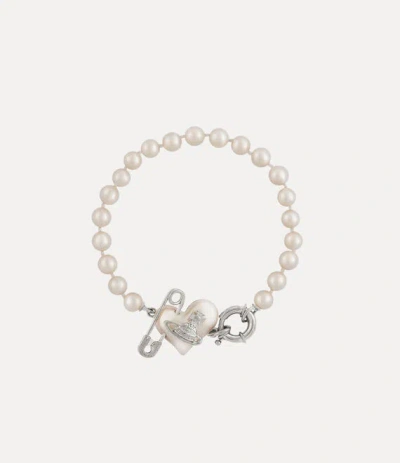 Vivienne Westwood Orietta Pearl Bracelet Silver Swarovski Pearls Women